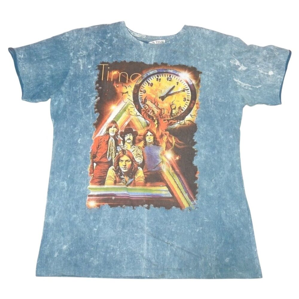 Pink Floyd No Time Brand Blue Stonewash Short Sleeve T-Shirt Tee Adult Large